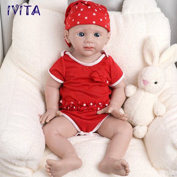 20'' Full Body Silicone Lifelike Baby Girl Doll Artificial Silicone Reborn Doll - Picture 2 of 12